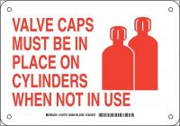 38J295 Chemical Sign, Alum, 7 x 10 in, Red/Wht