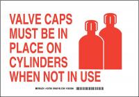 38J297 Chemical Sign, Polyester, 7 x10 in, Red/Wht