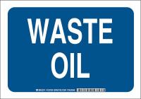 38J310 Chemical Sign, Polyester, 7x10 in, Wht/Blue