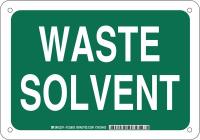 38J315 Chemical Sign, Plastic, 7 x 10 in, Wht/Grn
