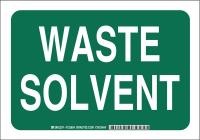 38J316 Chemical Sign, Polyester, 7 x10 in, Wht/Grn