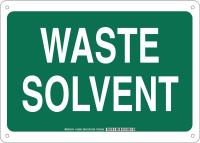 38J318 Chemical Sign, Plastic, 10 x 14 in, Wht/Grn