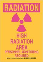 38J370 Hazard Sign, Polyester, 10 x 7, Magenta/Ylw