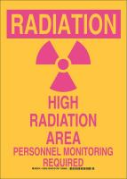 38J373 Hazard Sign, Polyester, 14 x10, Magenta/Ylw