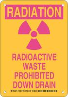 38J374 Hazard Sign, Alum, 10 x 7 in, Magenta/Ylw