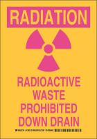 38J376 Hazard Sign, Polyester, 10 x 7, Magenta/Ylw