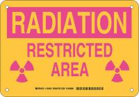 38J386 Hazard Sign, Alum, 7 x 10 in, Magenta/Ylw