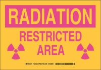 38J388 Hazard Sign, Polyester, 7 x 10, Magenta/Ylw