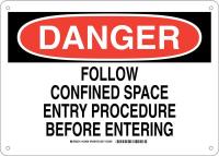 38J396 DANGER SIGN 10X14