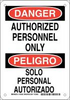 38J544 DANGER/PELIGRO SIGN 10X7