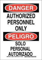 38J546 DANGER/PELIGRO SIGN 10X7