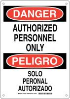 38J547 DANGER/PELIGRO SIGN 14X10