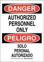 38J549 DANGER/PELIGRO SIGN 14X10