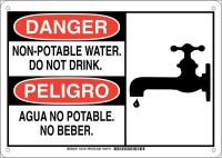 38J753 DANGER/PELIGRO SIGN 10X14