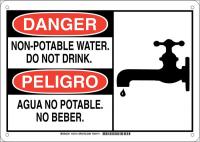 38J754 DANGER/PELIGRO SIGN 10X14