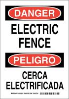 38J825 DANGER/PELIGRO SIGN 10X7