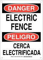 38J826 DANGER/PELIGRO SIGN 14X10