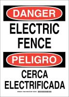 38J828 DANGER/PELIGRO SIGN 14X10