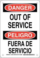 38J914 DANGER/PELIGRO SIGN 10X7