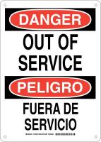 38J917 DANGER/PELIGRO SIGN 14X10