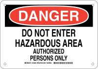 38K137 DANGER SIGN 7X10