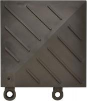 38N617 Mat Corner, 6 In x 6 In, Black, PK 4