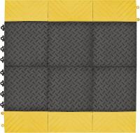 38N628 Center, 3 x 3 ft, Blk/Yllw