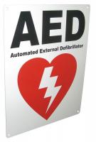 38N687 Safety Sign, AED, 8-1/2 x 11 In.