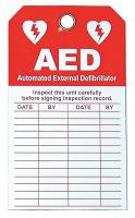 38N693 AED Inspection Tag, 5x4