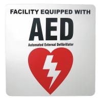 38N695 Label, 5x5 In, Facility Equipped With AED