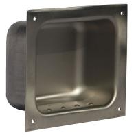 38R027 Antiligature Recessed Soap Dish, Silver