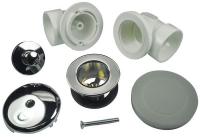 38R068 Waste and One Hole Overflow Half Kit, PVC