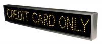 38V893 LED Sign, Credit Card Only, 7 x42 in, Amber