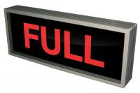 38V903 LED Backlit Sign, Full, 7 x18 in, Red/Black