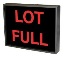 38V905 LED Backlit Sign, Lot Full, 14 x18, Red/Blk