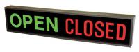 38V906 LED Sign, Open/Closed, 7 x 34 in, Green/Red