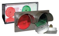 38V907 Horiz Traffic Signal, Red/Grn, 3-7/8 x14x7