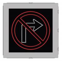 38V923 LED Sign, No Right Turn, Symbol, 24 x 24 in