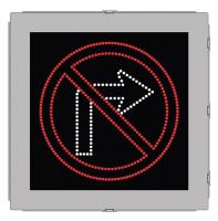 38V924 LED Sign, No Right Turn, Symbol, 30 x 30 in
