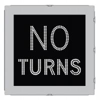 38V930 LED Sign, No Turns, 30 x 30 in, White/Black