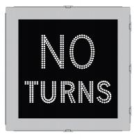 38V931 LED Sign, No Turns, 36 x 36 in, White/Black