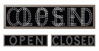 38V943 LED Sign, Open/Closed, 17 x 65 in, White