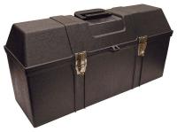 38W624 Tool Box, 26x10x12-3/4 in, Plastic, Black