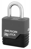 38W792 Covered Non-Rekey Padlock, 1-1/8 H, Brass