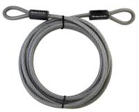38W815 Security Cable, 3/8 in, 15 ft, Woven Steel