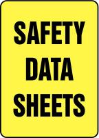 38W968 Safety Data Sheets Safety Sign, Plastic