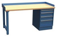 38X797 Technical Workbench, 1 Pedestal, W 60, Blue