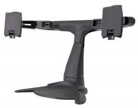 38X978 Dual-Monitor Stand, Up to 24 in, Desk, Blk