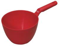 38Y573 Large Bowl Scoop, 64 oz., Red, Poly