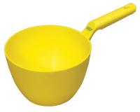 38Y575 Large Bowl Scoop, 64 oz., Yellow, Poly